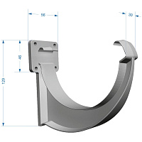 Кронштейн желоба Docke Lux ПВХ, графит