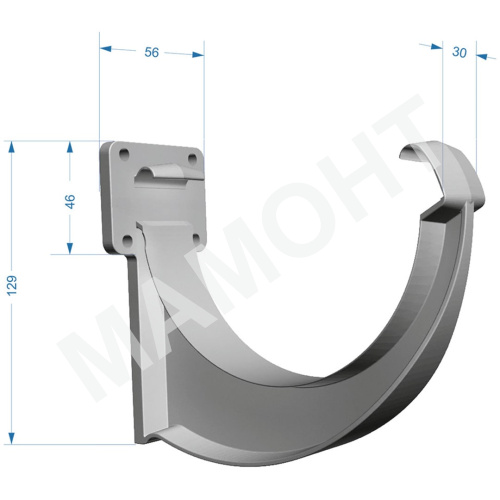 Кронштейн желоба Docke Lux ПВХ, графит