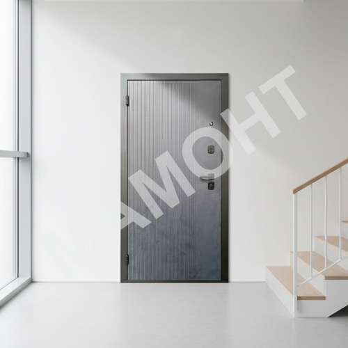 Дверь РОНА Бетон графит / Графит нубук (+ чёрный муар) Промет - Фото 3