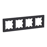 Рамка Systeme Electric ATLASDESIGN 4-постовая, карбон