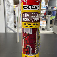 Пена монтажная Soudal ОКНА ДВЕРИ бытовая с аппликатором Genius Gun, 750 мл