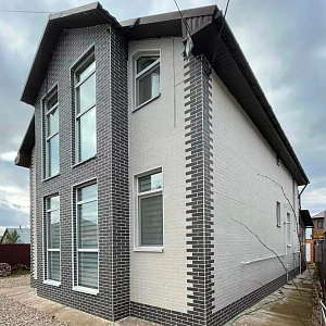 Декоративное покрытие АМК, цвет 010 (черный), имитация кирпича, 9 м2