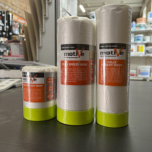 Пленка укрывочная с малярной лентой Motive SPEEDY MASK, 1.8 x 20 м (36 м2)
