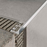 Уголок для плитки алюминиевый Profiling ПО-Г12 серебро 2,7 м