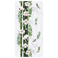 Панель ПВХ Европрофиль Мрамор белый хлопок 652 (2700 х 250 х 8 мм) 4 шт.