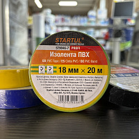 Изолента ПВХ 18мм х 20м желто-зеленая STARTUL PROFI (ST9046-7)