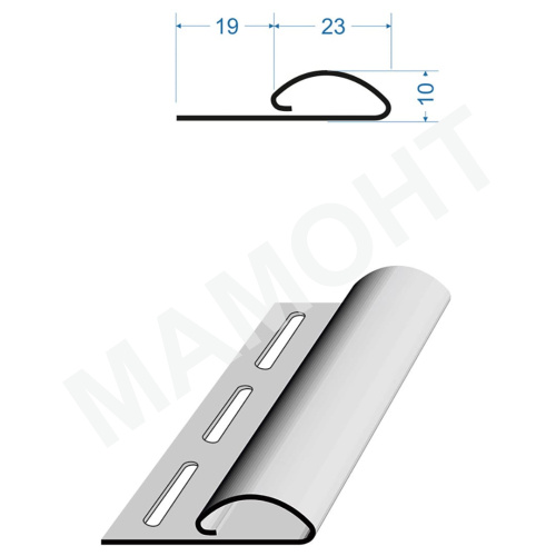 Профиль финишный Docke LUX 3 м, зрелый каштан
