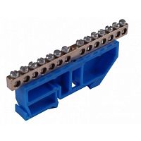 Шина "N" на 14 присоединений 63А на изоляторе под DIN-рейку HEGEL