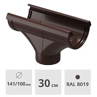 Воронка желоба Docke Lux ПВХ 141 мм / 100 мм, шоколад