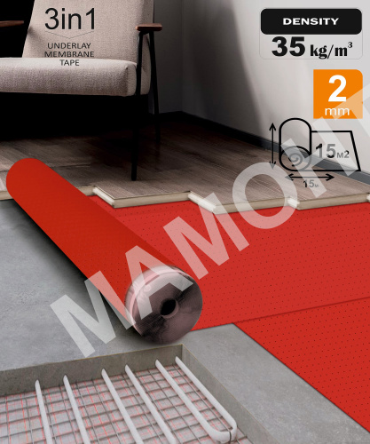 Подложка из IXPE перфорированная A-STEP THERMO AQUASTOP 2 мм, 15 м2 - Фото 5