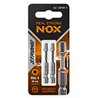 Биты шестигранные HEX-4 50 мм торсионные (2 шт.) NOX STRONG (338450-2)