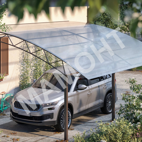 Сотовый поликарбонат 6 мм TitanPlast 2,1 х 6 м (прозрачный) 0,77 кг/м2