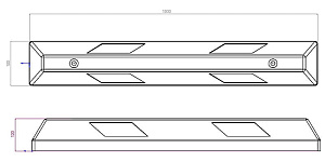 Колесоотбойник полимерпесчаный Plastkraft КП-1,0-О