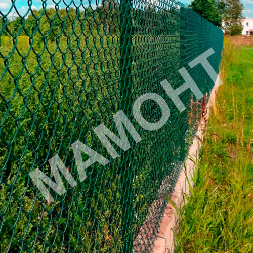 Сетка Рабица (2,4 мм, 55 x 55 мм) 10 x 1 м (RAL6005, зеленая) - Фото 2