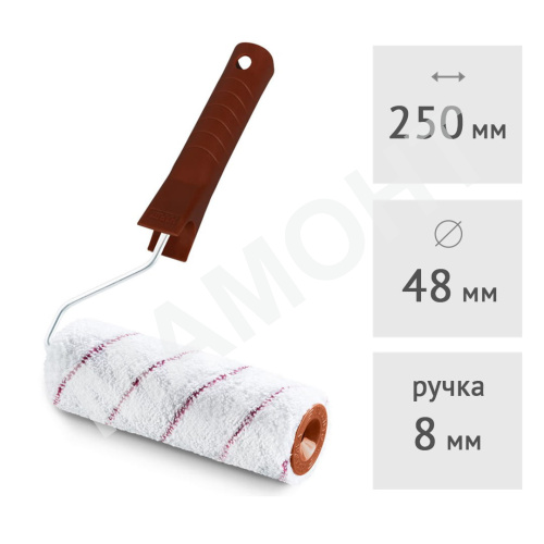 Валик 250 мм с ручкой (ворс 12 мм) HARDY Mikrofaza (0111-624425)