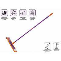 Швабра для пола с насадкой из микрофибры "Быстро-Чисто" PERFECTO LINEA (43-001066)