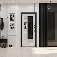 Дверь РОНА Зеркало Бетон графит / Арктик Промет