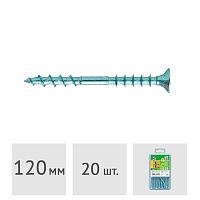 Юстировочный (дистанционный) саморез 6.0 x 120 потай оцинк. 20 шт. ЕКТ