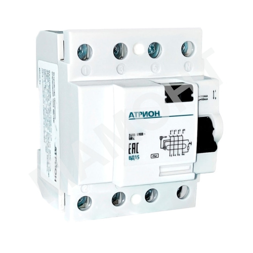 УЗО АТРИОН ВД15, 4Р, 30мА