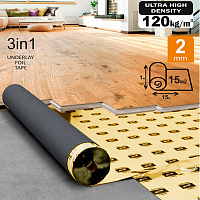 Подложка из ЭВА A-STEP OPTIMA GOLD 2 мм, 15 м2