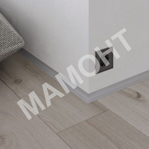 Микроплинтус L щелевой Profiling 2,7 м серебро матовый (7 пружин в комплекте) - Фото 3