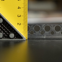 Уголок перфорированный алюминиевый, 3 м