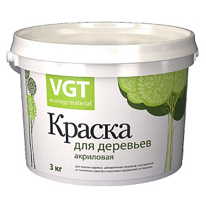 Краска VGT акриловая для садовых деревьев ВД-АК-1180, 3 кг