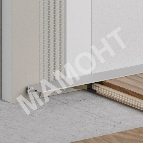 Микроплинтус щелевой Profiling 2,7 м серебро матовый (7 пружин в комплекте) - Фото 2