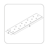Пластина соединительная PS 120 x 40 мм, металл 2,0 мм ЕКТ (V020026)