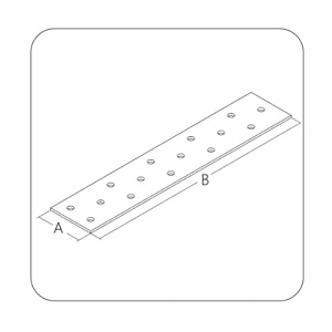 Пластина соединительная PS 120 x 40 мм, металл 2,0 мм ЕКТ (V020026)