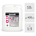Грунтовка бесцветная Ceresit CT17 СУПЕР концентрат, 10 л