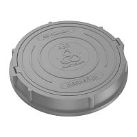 Люк канализационный композитный легкий Plastkraft A30 серый