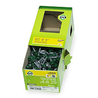 Саморез 4.8 x 29 мм кровельный со сверлом PT1 и резиновой прокладкой, RAL 6005, 250 шт. ЕКТ