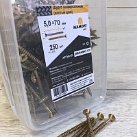 Шуруп универсальный желтый 5.0 х 70 мм МАМОНТ (250 шт.)