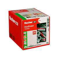 Дюбель распорный универсальный 10 x 80 мм (25 шт.) Fischer DUOPOWER (538252K)