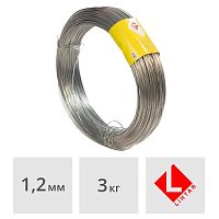 Проволока вязальная оцинкованная 1.2 мм (бухта 3кг) Lihtar