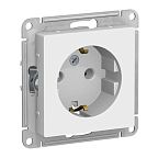 Розетка Systeme Electric ATLASDESIGN с заземлением, белый