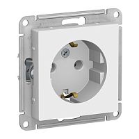 Розетка Systeme Electric ATLASDESIGN с заземлением, белый