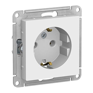 Розетка Systeme Electric ATLASDESIGN с заземлением, белый