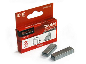 Скобы закалённые 10 мм тип 53, 1000 шт. STARTUL PROFI (ST4507-10)