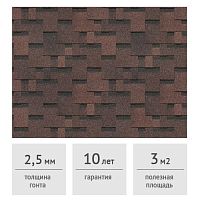 Гибкая черепица Docke PIE EURASIA лабиринт коричневый, 3 м2