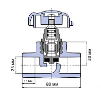 Проходной вентиль ПП Wavin Ekoplastik