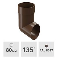 Слив (наконечник) трубы Docke DACHA ПВХ 80 мм, светло-коричневый