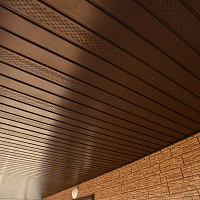 Софит с частичной перфорацией Ю-пласт Classic 3 м, Коричневый