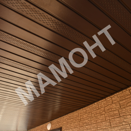 Софит с частичной перфорацией Ю-пласт Classic 3 м, Коричневый