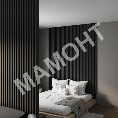 Интерьерная рейка МДФ STELLA Ривьера Black Edition 40 x 30 x 2700 мм - Фото 5