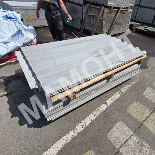 БРАК Шифер хризотилцементный 8-волновой серый 113 x 175 см, РБ (Кричев)