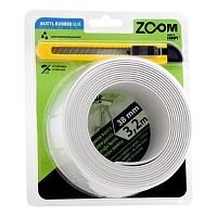 Лента бордюрная 38 мм х 3,2 м ZOOM, белая (02-5-5-501)