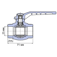 Шаровый кран ПП Wavin Ekoplastik