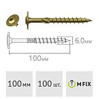 Конструкционный саморез 6.0*100 тарельчатая головка WTZ 100 шт. MFIX